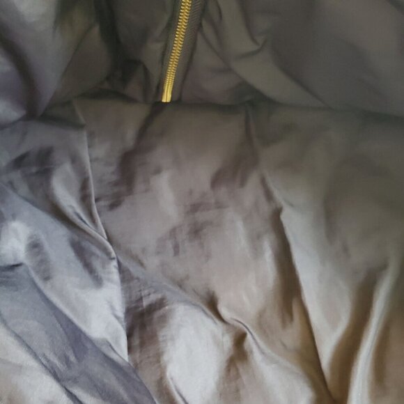 J. Crew Quilted Puffer Vest Women M Gray Brown Gingham Check Down‎ Fill Full zip - Picture 9 of 11